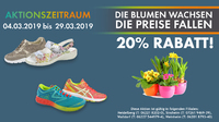 Frühlingsrabatt - 20 % Rabatt auf Schuhe